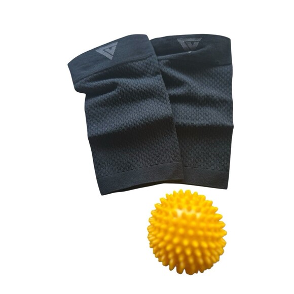 LANGOV Plantar Fasciitis Socks Adult Large + Massager Ball Graduated Compression - Picture 2 of 10